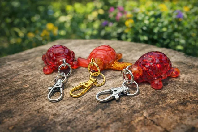 Red turtle keychains