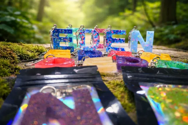 Custom letters spelling EDEN